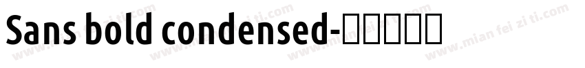 Sans bold condensed字体转换